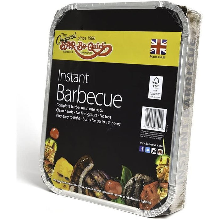 Instant Disposable Medium Bar-Be-Quick BBQ Garden Grill 29 x 24 x 4.6cm - Bar-Be-Quick - Van Life Living