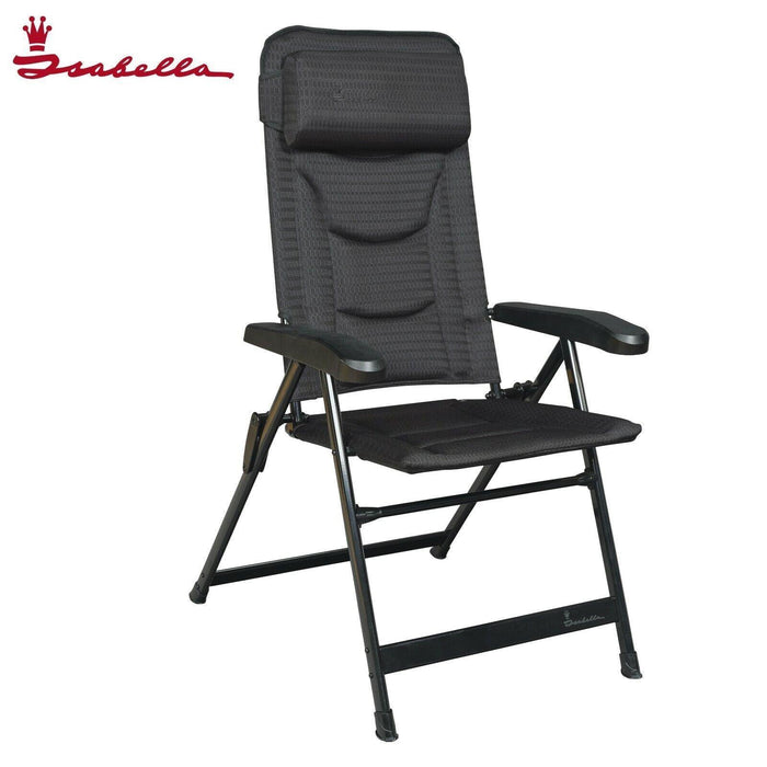 Isabella Bele Padded Luxury Folding Black Chair - Isabella - Van Life Living