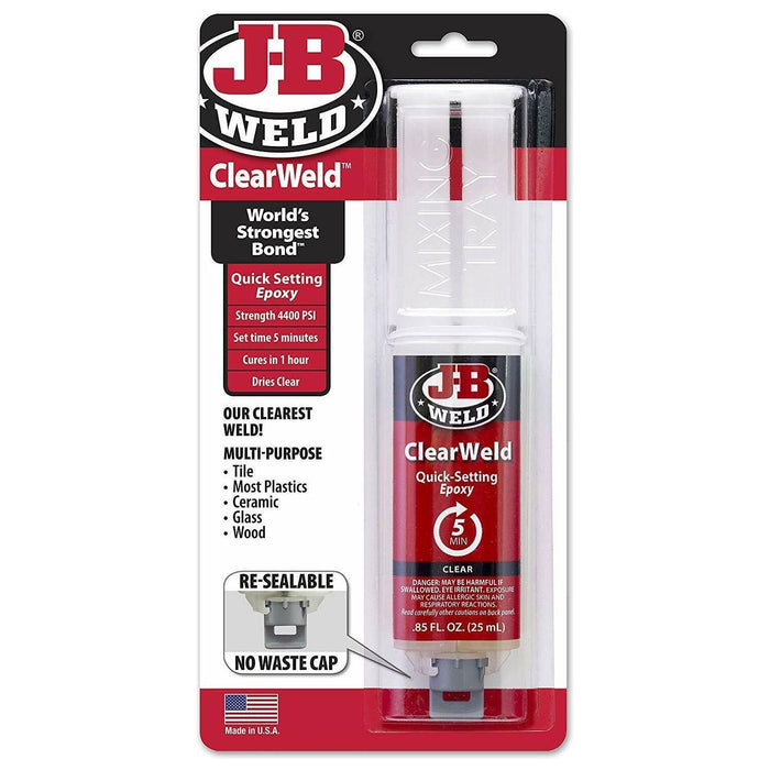 JB Weld Clear Glue Quick-Setting Epoxy Ceramic Metal Glass Plastic Wood Car - JB Weld - Van Life Living