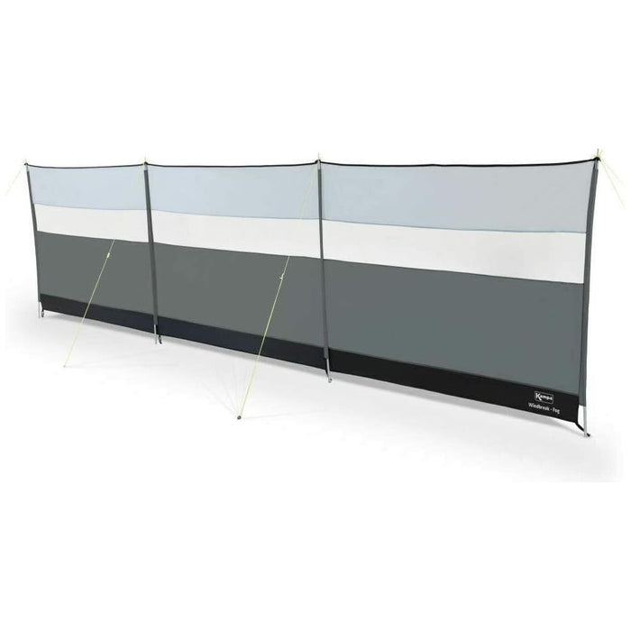 Kampa 4 Steel Poled 5m Camping Windbreak with Clear Viewing Panels - Fog Grey - Kampa - Van Life Living