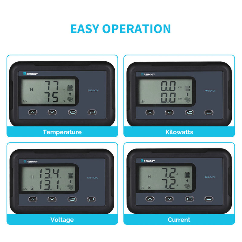 Renogy Monitoring Screen for DC-DC MPPT Battery Charger Series - Dyna-mo Solar - Van Life Living