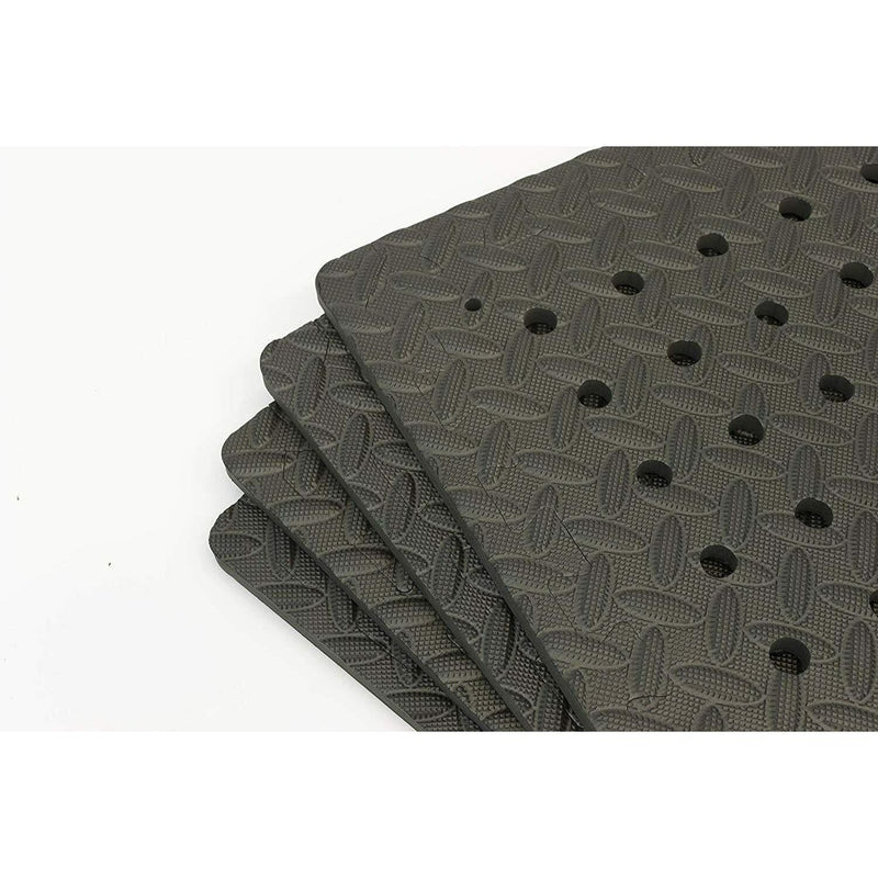 Leisure Black Padded Eva Foam Floor Mat Tiles for Awnings Tents Gyms & Marquees - Leisurewize - Van Life Living