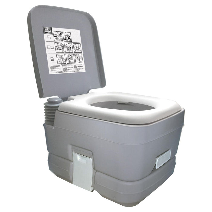 Leisurewize 10L Camping Lightweight Flushing Toilet - GREY - Leisurewize - Van Life Living