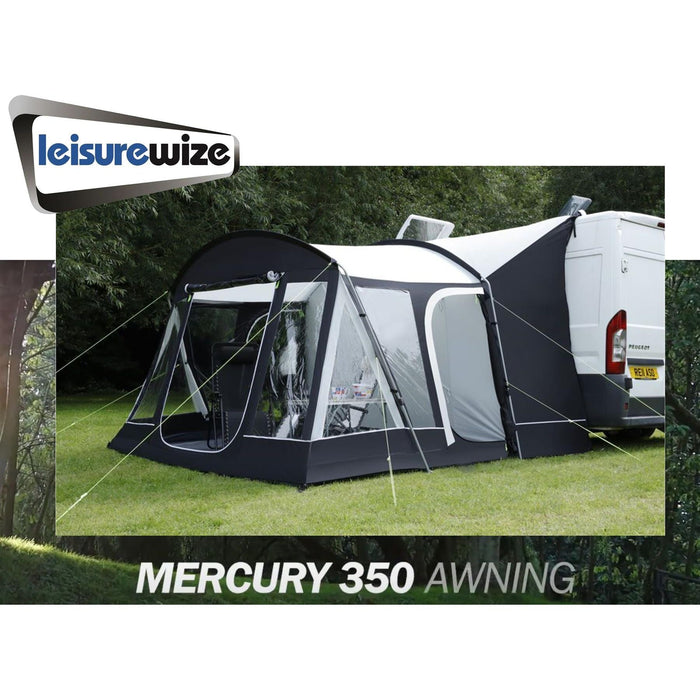 Leisurewize Campervan Mercury 350 Drive Away Pole Awning Low Top 180-210 Charcoal VW T5. T6 - Leisurewize - Van Life Living