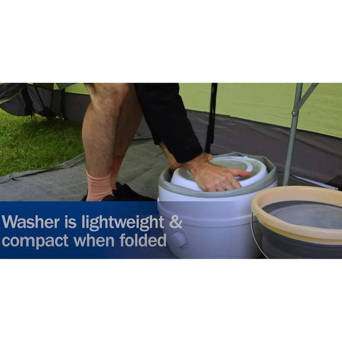 Leisurewize Portable Collapsible Washing Machine 230v Mains Camping Caravan Motorhome - Leisurewize - Van Life Living