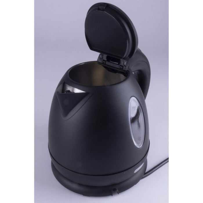 Matte Black Low Power 1.2L 750W Cordless Kettle - Powerpart - Van Life Living