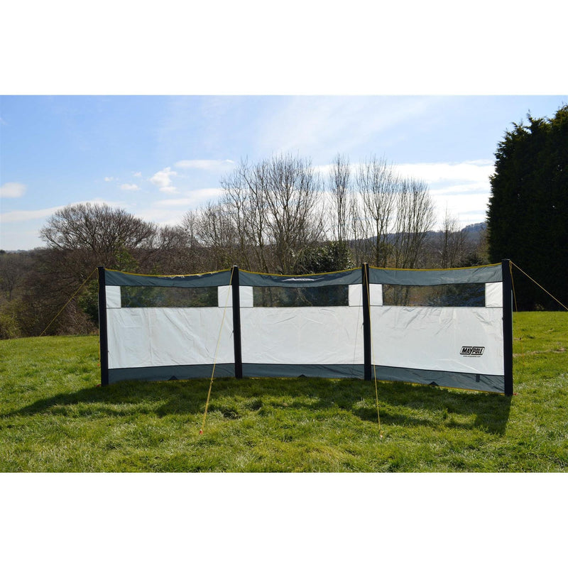 Maypole 3 Panel Inflatable Camping Windbreak with Windows L480cm x H140cm - Maypole - Van Life Living
