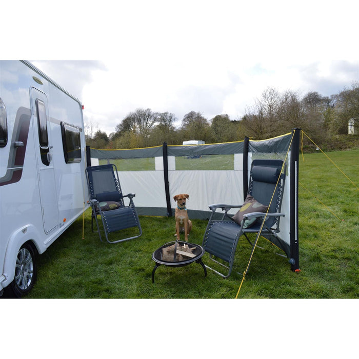 Maypole 3 Panel Inflatable Camping Windbreak with Windows L480cm x H140cm - Maypole - Van Life Living