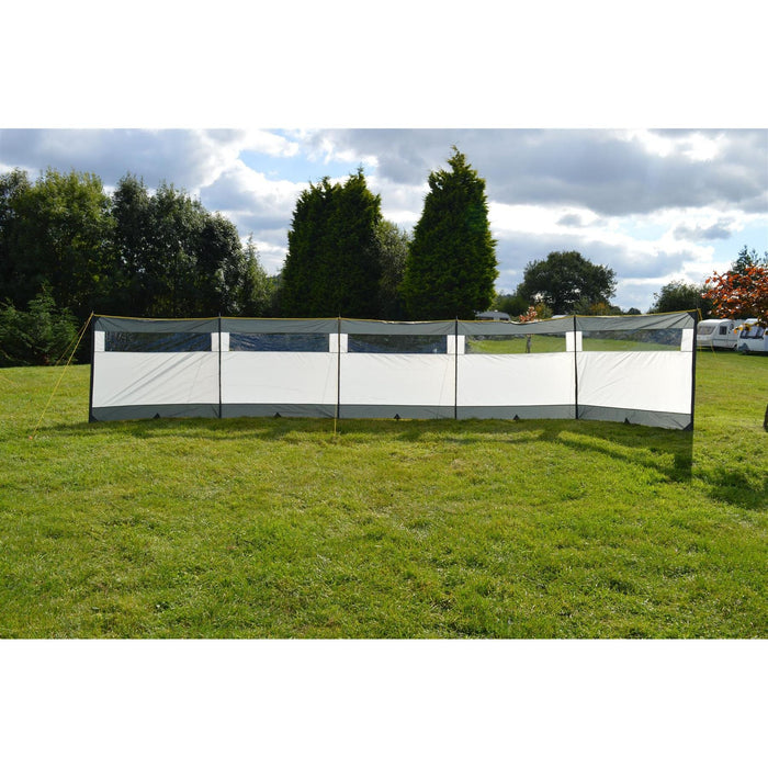 Maypole 5 Panel Steel Poled PVC Windbreak 800cm - Maypole - Van Life Living