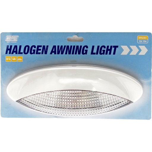 Maypole 82961 Caravan Motor Home Boat Awning Light With Halogen Bulb - White - UK Camping And Leisure - Van Life Living