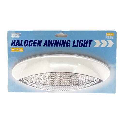 Maypole 82961 Caravan Motor Home Boat Awning Light With Halogen Bulb - White - UK Camping And Leisure - Van Life Living