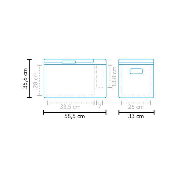 Mestic Hybrid Cool Box Compressor 25 Litre MCC-25 12V/230V -18 °C +10 °C - Mestic - Van Life Living