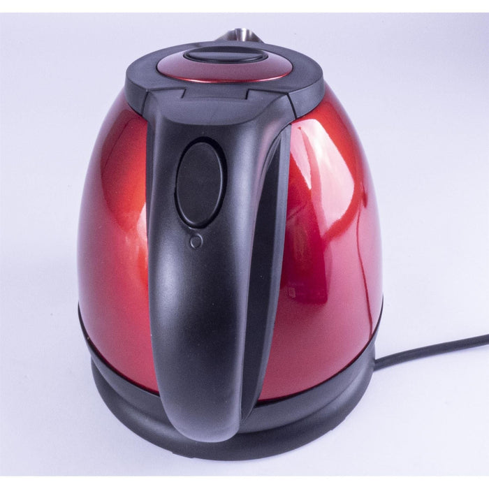 Metallic Red Compact Low Power 1.2L 750W Cordless Kettle Caravan Camper Van RV - Powerpart - Van Life Living