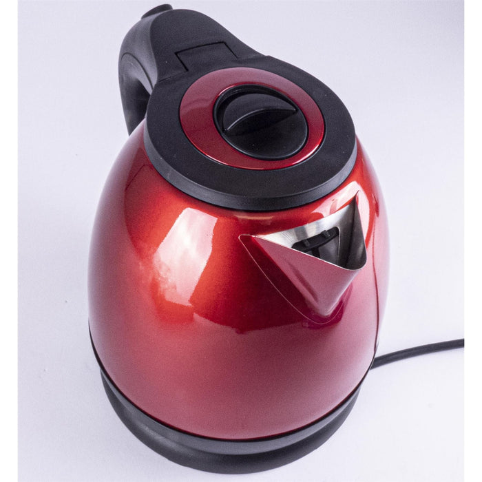 Metallic Red Compact Low Power 1.2L 750W Cordless Kettle Caravan Camper Van RV - Powerpart - Van Life Living