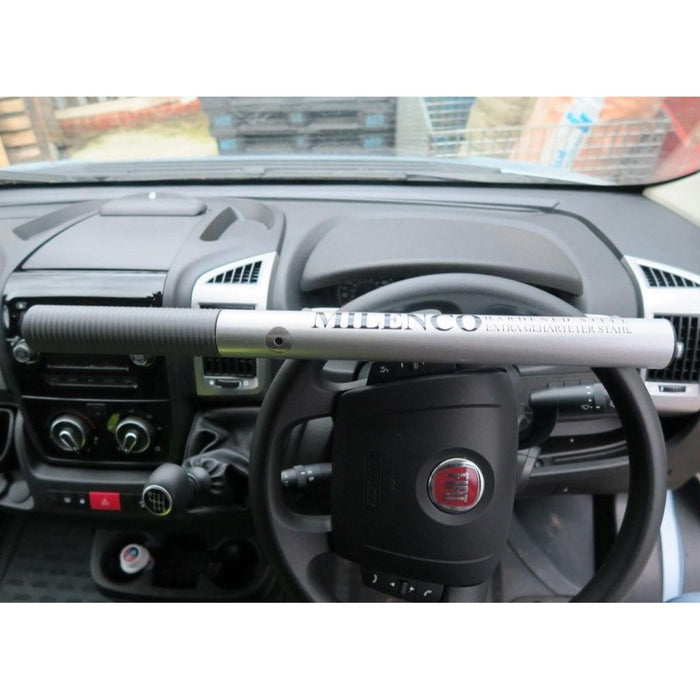 Milenco Motorhome Car Van High Security Silver Steel Steering Wheel Lock + 6804 - Milenco - Van Life Living