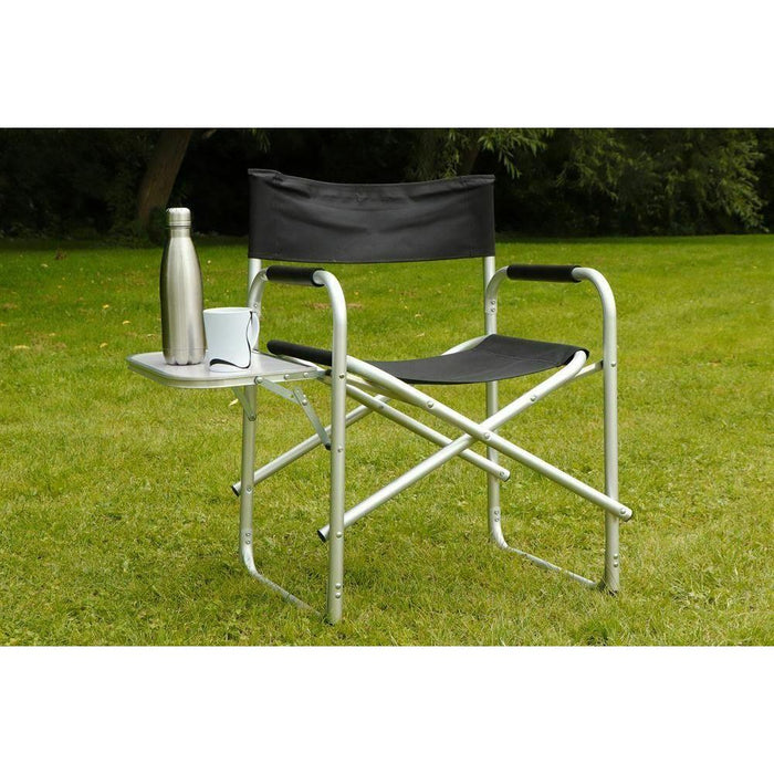 Outdoor Camping Folding Directors Chair with Side Table - Leisurewize - Van Life Living