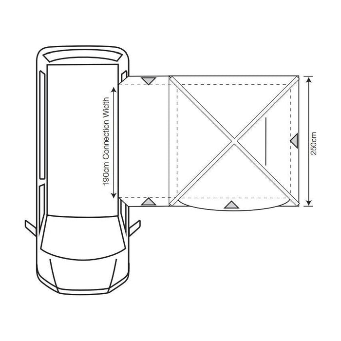 Outdoor Revolution Cayman Campervan Midi Air Mid Awning (210-255cm) - Outdoor Revolution - Van Life Living