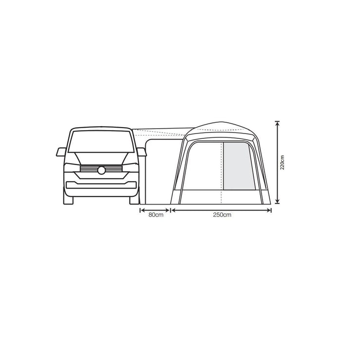 Outdoor Revolution Cayman Campervan Midi Air Mid Awning (210-255cm) - Outdoor Revolution - Van Life Living