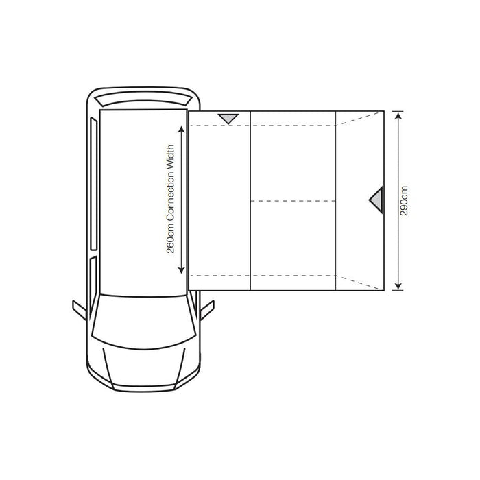 Outdoor Revolution Cayman Cona F/G Low Campervan Drive Away Awning 180 - 210cm - Outdoor Revolution - Van Life Living