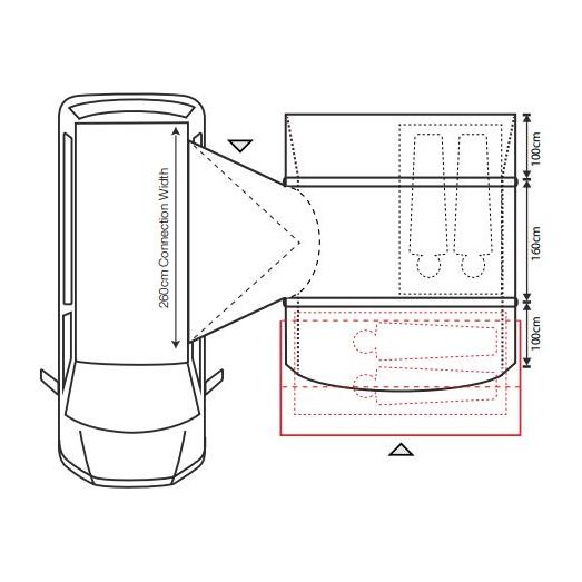 Outdoor Revolution Cayman Curl Air Low Driveaway Inflatable Awning 210-255cm - Outdoor Revolution - Van Life Living