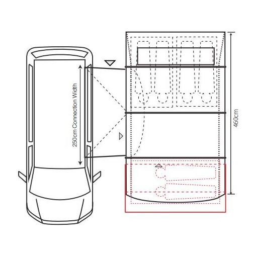 Outdoor Revolution Cayman Curl XLE F/G Poled Mid Driveaway Awning 210-255cm - Outdoor Revolution - Van Life Living