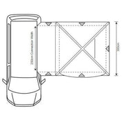 Outdoor Revolution Cayman (F/G) Low Campervan Drive Away Awning 180 - 240cm - Outdoor Revolution - Van Life Living