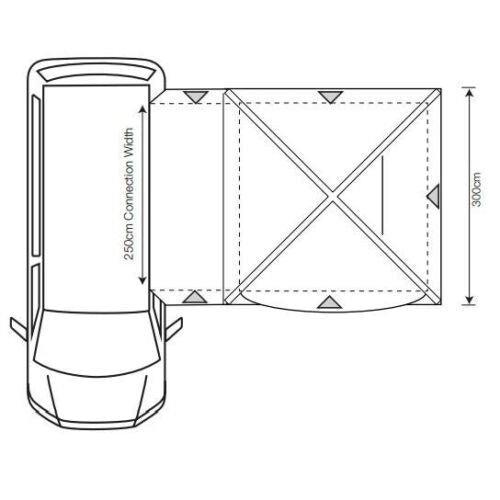 Outdoor Revolution Cayman (F/G) Low Campervan Drive Away Awning 180 - 240cm - Outdoor Revolution - Van Life Living