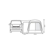 Outdoor Revolution Cayman Midi Air Low Driveaway Awning VW Campervan 180-210cms - Outdoor Revolution - Van Life Living