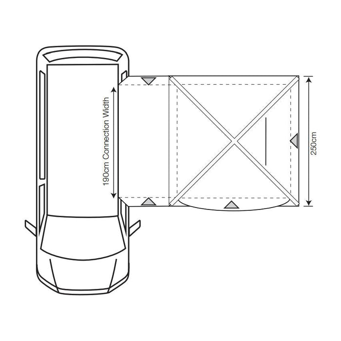 Outdoor Revolution Cayman Midi Air Low Driveaway Awning VW Campervan 180-210cms - Outdoor Revolution - Van Life Living