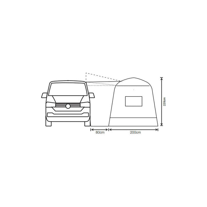 Outdoor Revolution Cayman Outhouse Handi XL LOW Top Drive Away Awning VW T4 T5 - Outdoor Revolution - Van Life Living