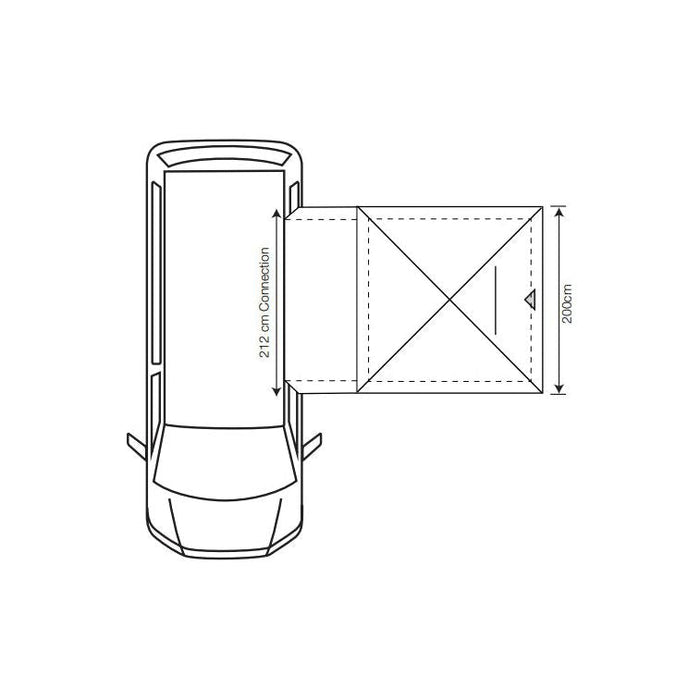 Outdoor Revolution Cayman Outhouse Handi XL LOW Top Drive Away Awning VW T4 T5 - Outdoor Revolution - Van Life Living