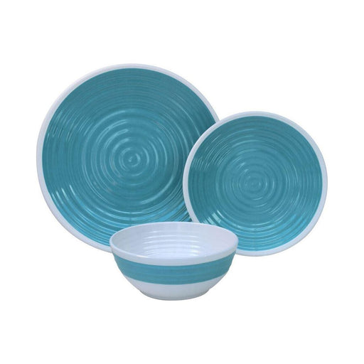 Outdoor Revolution Premium 12pc Melamine Plate and Bowl Set Pastel Blue - Outdoor Revolution - Van Life Living