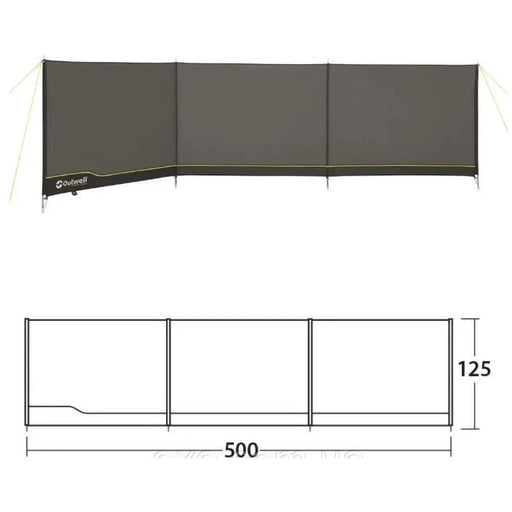 Outwell Camping Windbreak 3x Panel Grey - Outwell - Van Life Living