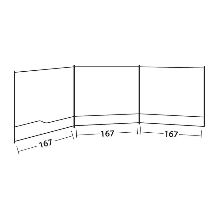 Outwell Camping Windbreak 3x Panel Grey - Outwell - Van Life Living