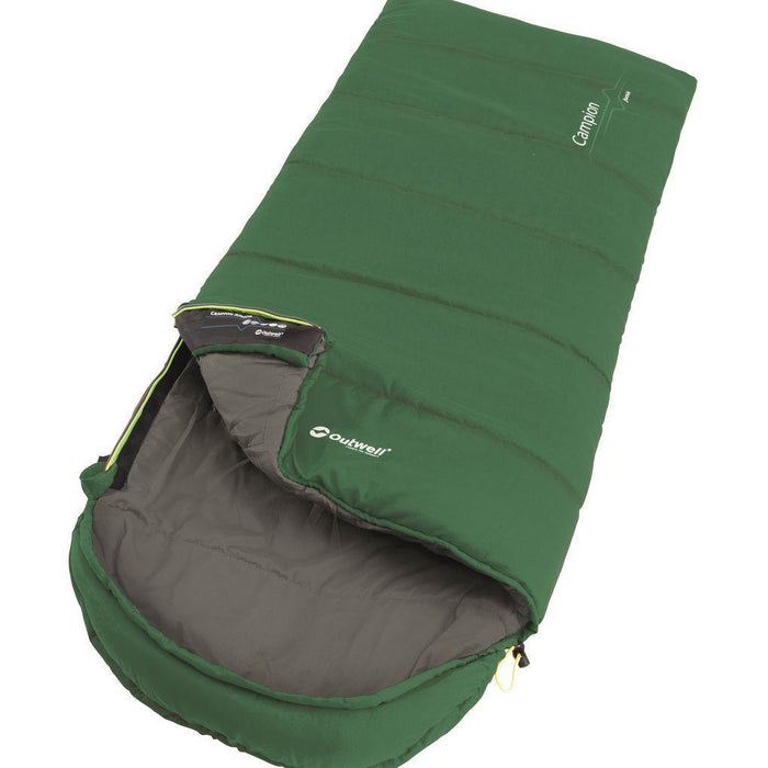 Outwell Campion Junior Kid / Childrens Sleeping Bag Green - 2 Season - Outwell - Van Life Living