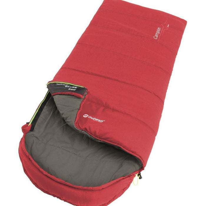 Outwell Campion Junior Kid / Childrens Sleeping Bag Red - 2 Season - Outwell - Van Life Living