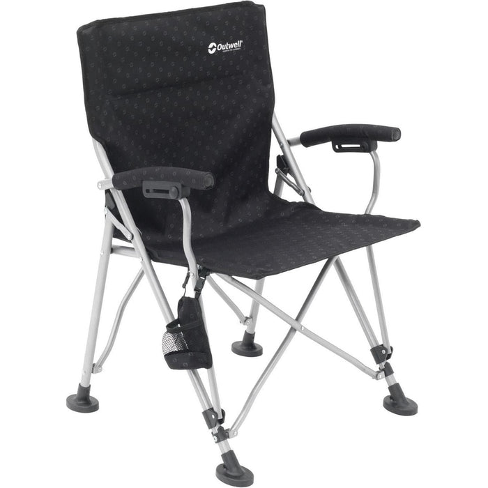 Outwell Campo Black Foldable Camping Chair with Padded Armrests - Outwell - Van Life Living