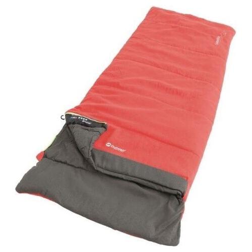 Outwell Celebration Lux Single Sleeping Bag - Red - 2 Season Camping Gear - Outwell - Van Life Living