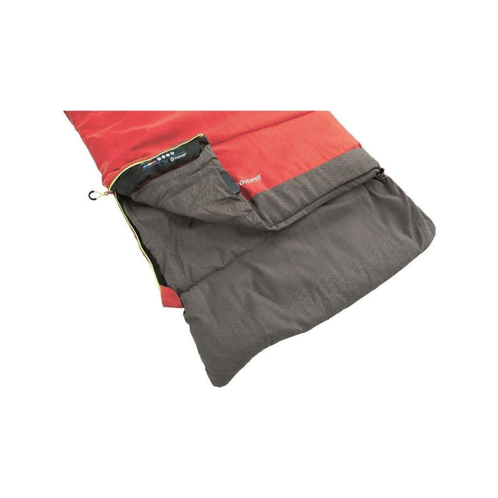 Outwell Celebration Lux Single Sleeping Bag - Red - 2 Season Camping Gear - Outwell - Van Life Living