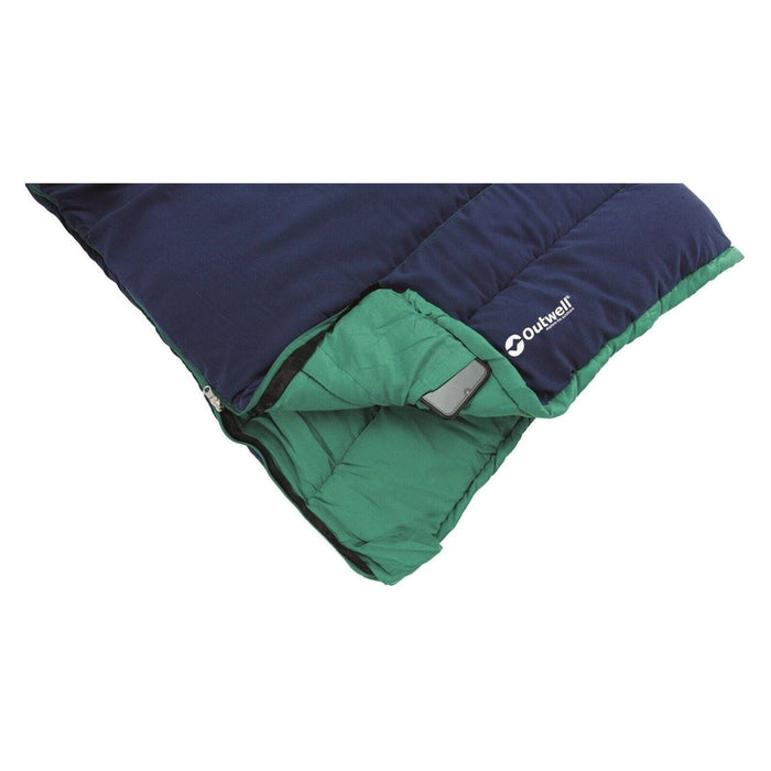 Outwell Champ Junior / Childrens Rectangular Shaped Sleeping Bag - Ocean Blue - Outwell - Van Life Living