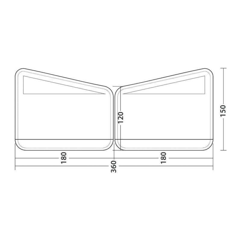 Outwell Inflatable Wind Break Windscreen Air Scalable 180 - Outwell - Van Life Living