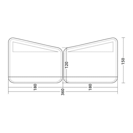 Outwell Inflatable Wind Break Windscreen Air Scalable 180 - Outwell - Van Life Living