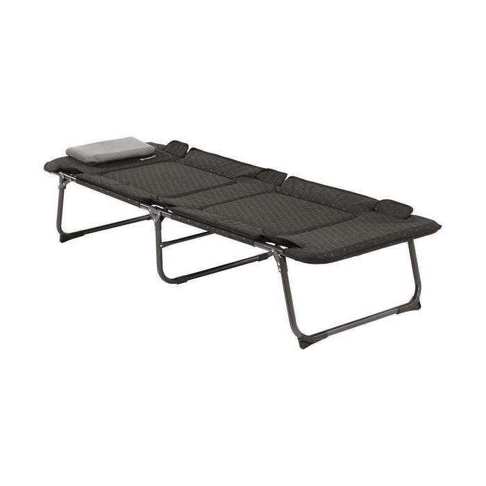 Outwell Pardelas M Foldaway Single Bed / Lounger in Black Camping - Outwell - Van Life Living