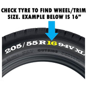 Pair Of White 14" Universal Caravan Wheel Trims Hub Caps - Streetwize - Van Life Living