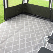 Paradise 2.5 X 3.0M Luxury Awning Carpet Moroccan Style Ground Sheet Grey - Royal - Van Life Living