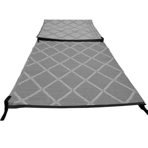 Paradise 2.5 X 7.5M Luxury Awning Carpet Moroccan Style Ground Sheet Grey - Royal - Van Life Living