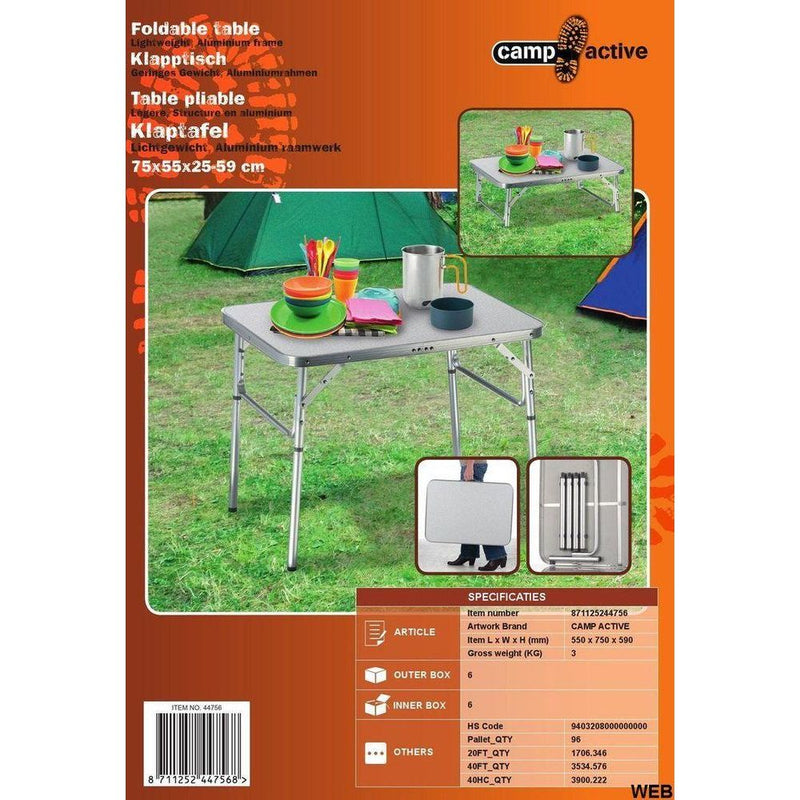 Portable Aluminium Folding Camping Table - Camp Active - Van Life Living