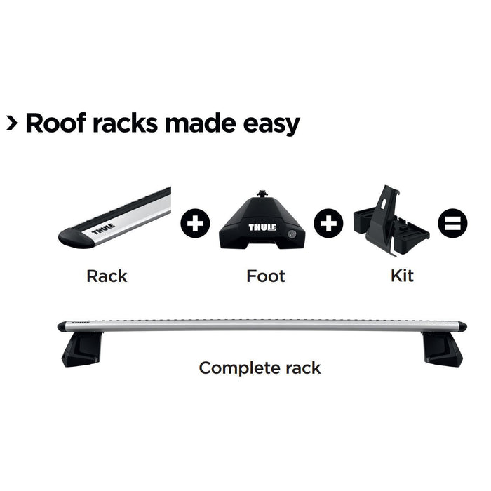 Thule ProBar Evo Roof Bars Aluminum fits Volkswagen Polo Hatchback 2018- 5-dr with Normal Roof - Thule - Van Life Living