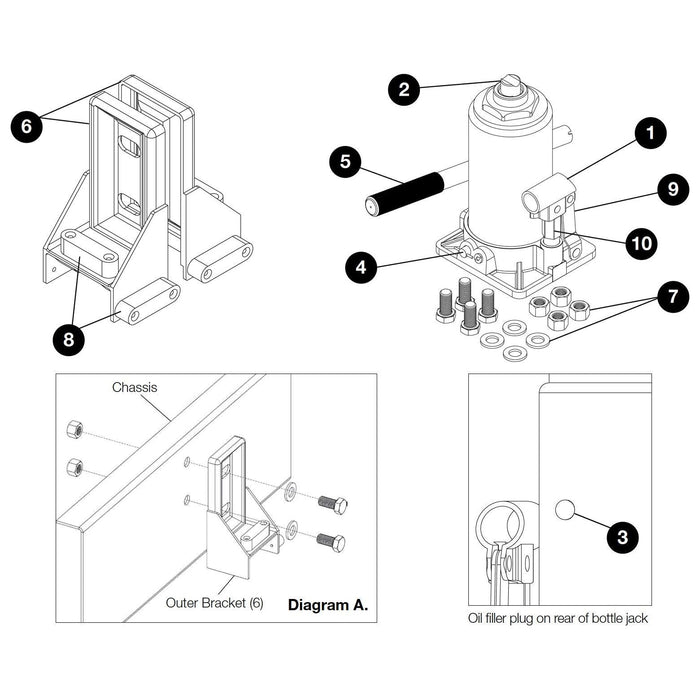 Purpleline Kojack Single Axle Jack Levelling System For Caravan KJ4000S - Purpleline - Van Life Living