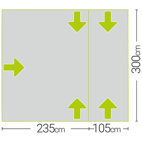 Quest Falcon AIR 300 HIGH Inflatable Drive Away Campervan Awning 240-270cm - Quest - Van Life Living